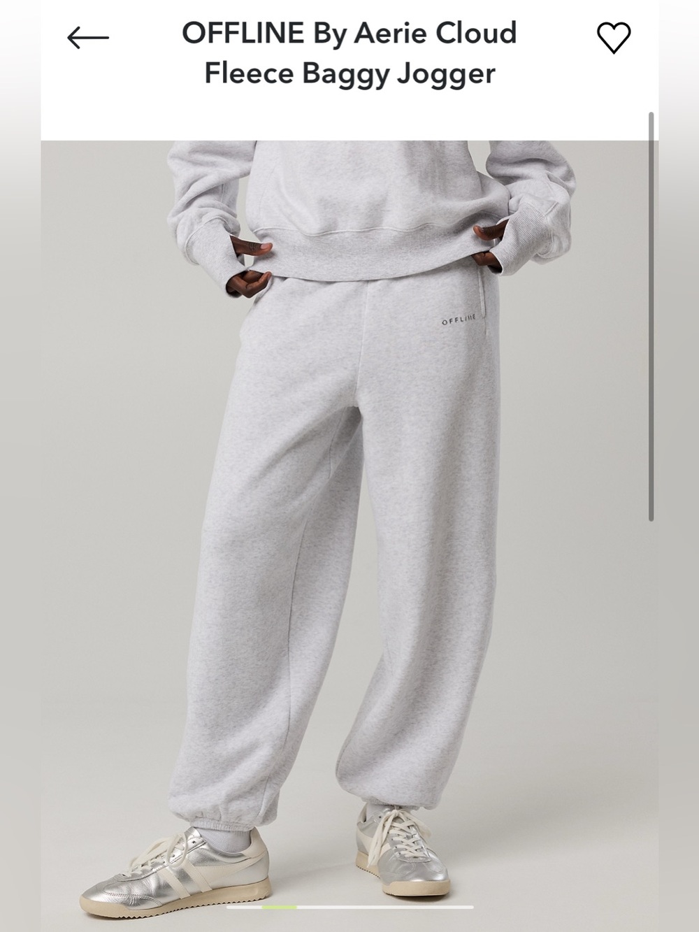 Aerie cloud fleece baggy jogger